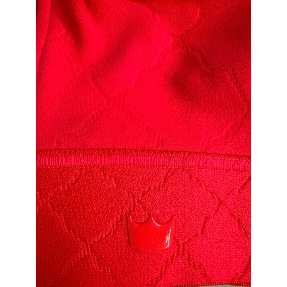 SHEFIT Bright Coral Sports Bra 2Luxe Zip Front Adjustable Straps Cross NWOTBack - Picture 7 of 9